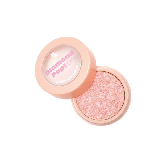Iluminador Multi Glitter Rk By Kiss NY Diamon Pop Bouncy Rose Shine