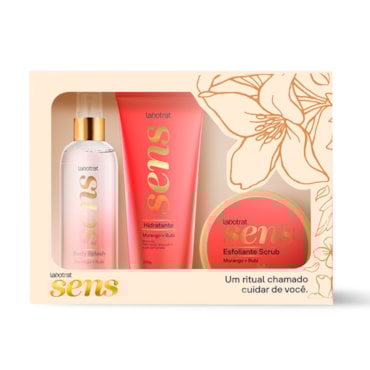 Kit Banho Labotrat Sens Morango e Rubi c/3un