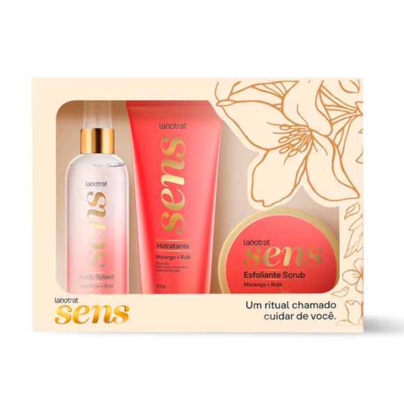 Kit Banho Labotrat Sens Morango e Rubi c/3un
