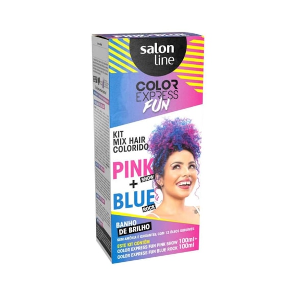 Kit Color Express Salon Line Fun Blue Rock E Pink Show