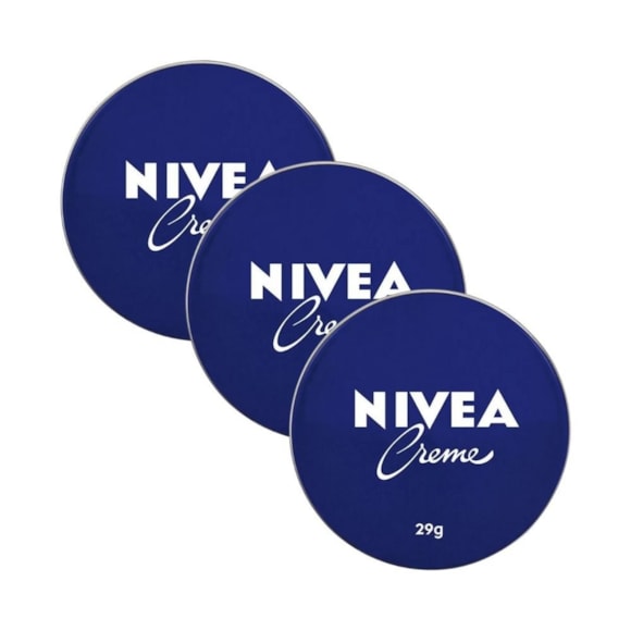  Kit Creme Hidratante Nivea Lata Média - 3 Unidades - Hidratação Intensa E Proteção 