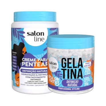Kit Definio Natural Com Creme Para Pentear E Gelatina #Todecacho