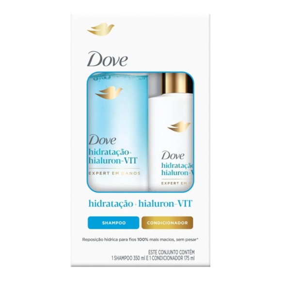 Kit Dove Hidratação + Hialuron-VIT Shampoo 350ml + Condicionador 175ml