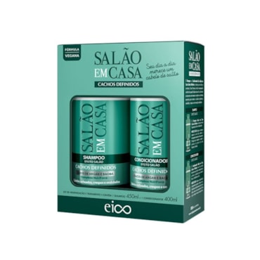 Kit Eico Salão Em Casa Cachos Definidos Shampoo 450ml + Condicionador 400ml