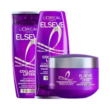 Kit Elseve Collagen Lifter Shampoo + Condicionador + Máscara