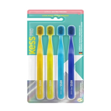 Kit Escova de Dente Kess Pro Extra Macias C/4 2535