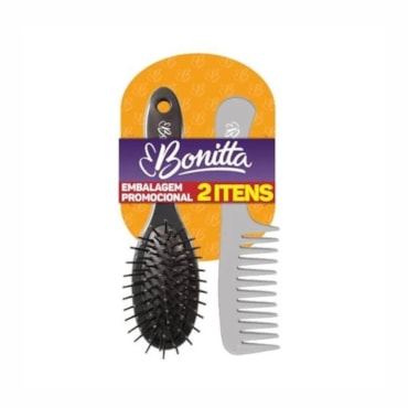 Kit Escova E Pente De Cabelo Bonitta Pequeno