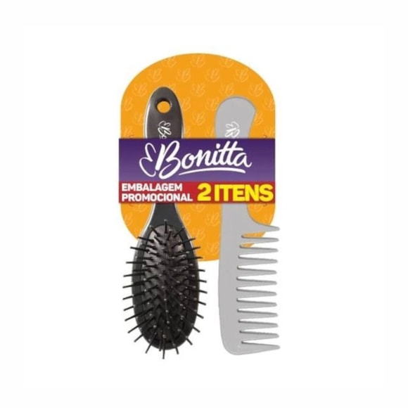 Kit Escova E Pente De Cabelo Bonitta Pequeno