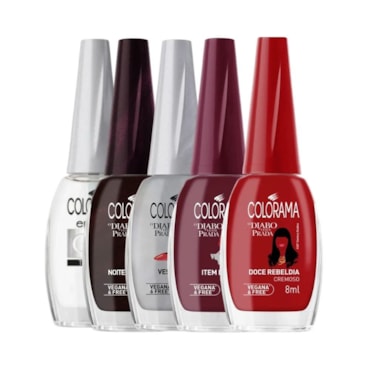 Kit Esmalte Colorama Colecao Diabo Veste Prada + Top Coat