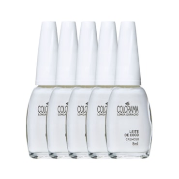 Kit Esmalte Colorama Cremoso Leite De Coco (5 Unidades)