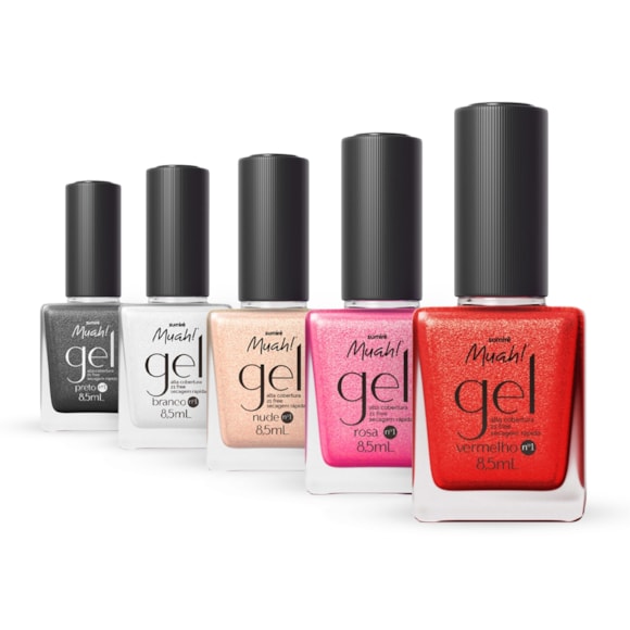 Kit Esmalte Essenciais Gel Muah