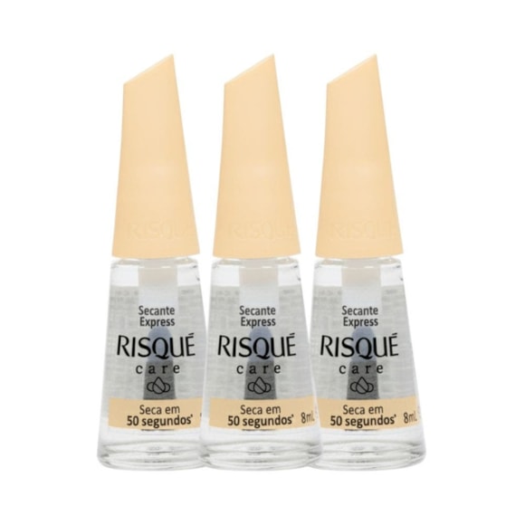 Kit Esmalte Risqué Care Secante Express (3 Unidades)