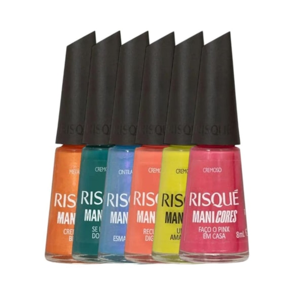 Kit Esmaltes Risqué Coleção Manicores - Kit 6 Cores