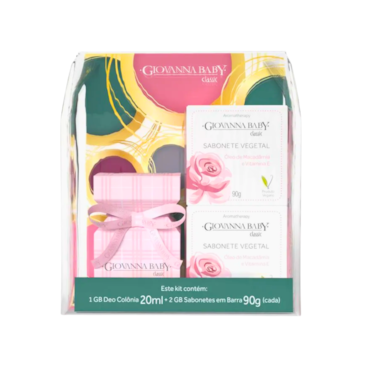 Kit Giovanna Baby Colônia 20ml + 2 Sabonetes Vegetais 90g Classic