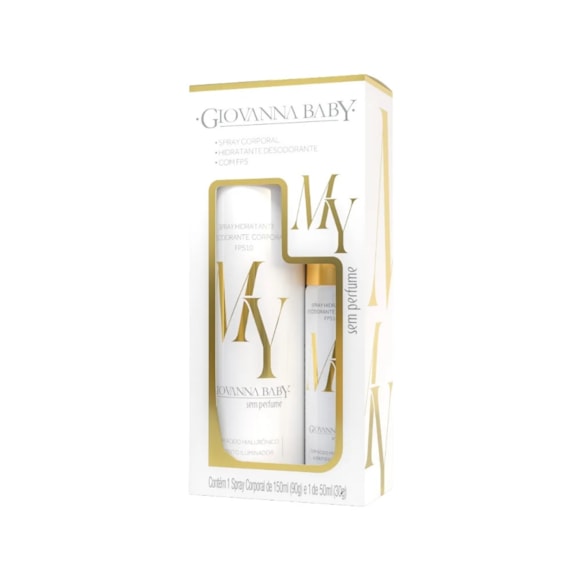 Kit Giovanna Baby My Desodorante Aerosol 150ml + 50ml Sem Perfume