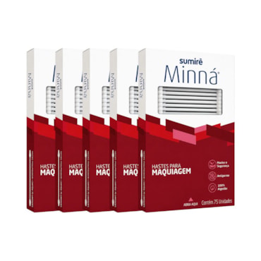 Kit Hastes Flexíveis Minná Maquiagem 5 Unidades