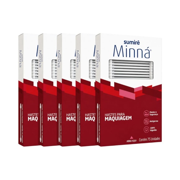 Kit Hastes Flexíveis Minná Maquiagem 5 Unidades