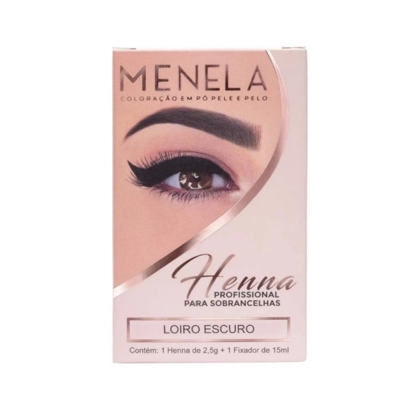 Kit Henna Sobrancelha Menela Loiro Escuro 2,5g