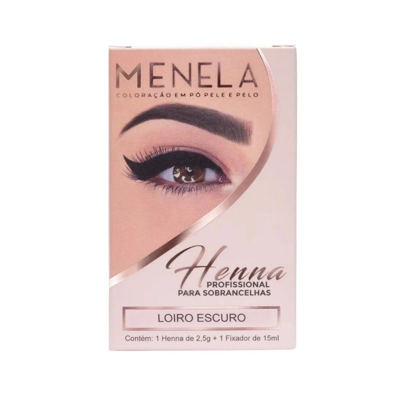 Kit Henna Sobrancelha Menela Loiro Escuro 2,5g