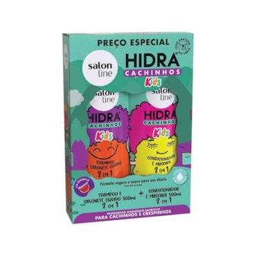 Kit Hidra Salon Line Kids Cachinhos (SH+CD) 300ml