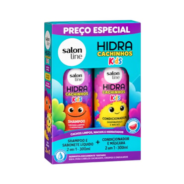 Kit Hidra Salon Line Kids Cachinhos (SH+CD) 300ml