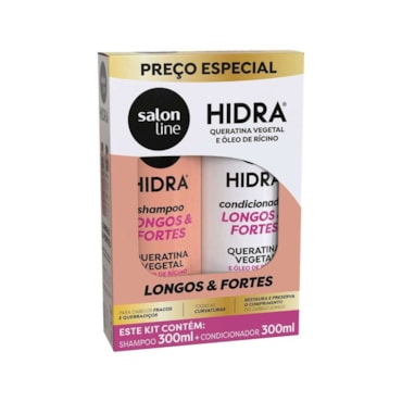 Kit Hidra Salon Line Longos E Fortes (SH+CD) 300ml