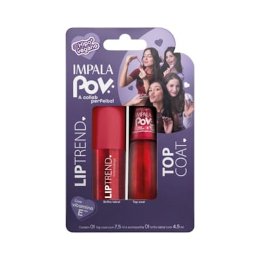 Kit Impala Coleção Pov Antonela Esmalte Zerei a Trend + LipTrend