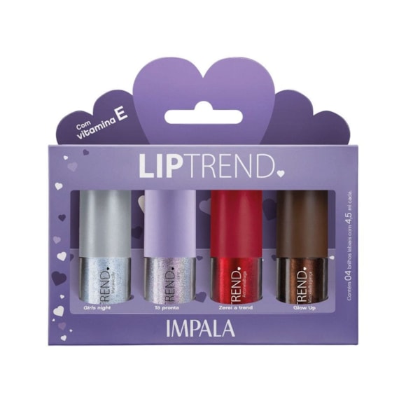 Kit Impala Coleção Pov LipTrend Marcella+Antonela+Maria Nicolly+Luara