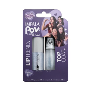 Kit Impala Coleção Pov Maria Nicolly Esmalte Girls Night + LipTrend