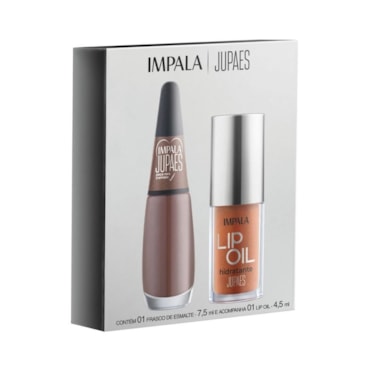 Kit Impala Ju Paes Virando O Jogo Peça Rara Esmalte + Lip Oil Nude Translucido
