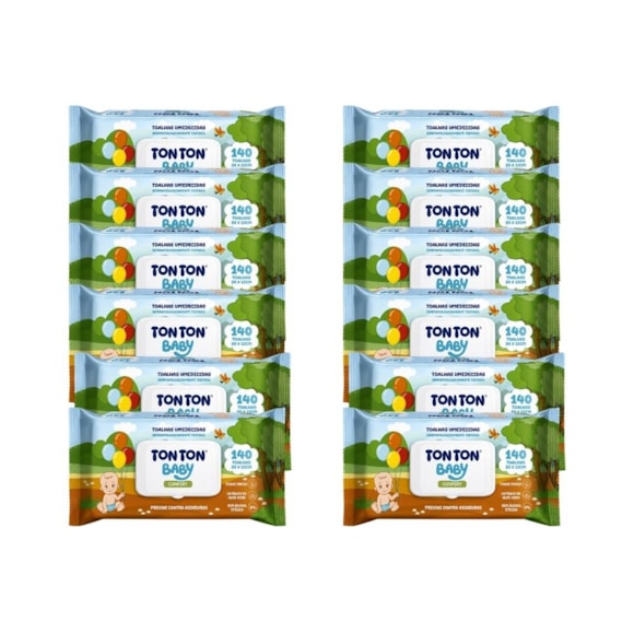 Kit Lenço Umedecido Tonton Baby Confort – 12 Unidades