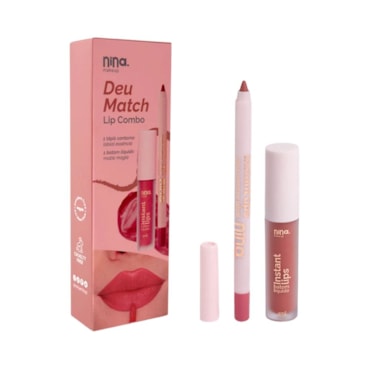 Kit Lip Nina Combo Deu Match Essência + Mágia