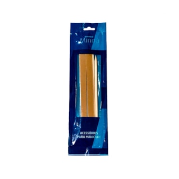 Kit Manicure Minná 3 Lixas Extra + 3 Palitos Duas Pontas 