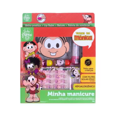 Kit Maquiagem Turma da Mônica Minha Manicure C/5pcs
