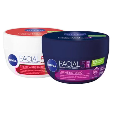 Kit Nivea Creme Facial Antissinais 100g + Creme Facial Noturno