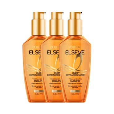 Kit Óleo Capilar Elseve Óleo Extraordinário 100ml - 3 UN