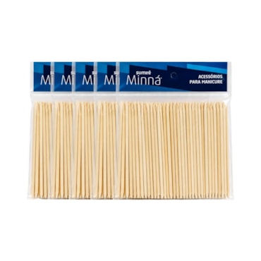 Kit Palito Unha Minná Pinho 13cm C/100 SM006 5 Unidades