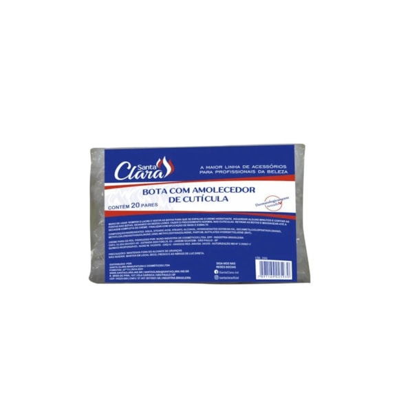 Kit Pedicure Santa Clara Descartável com 20 Unidades
