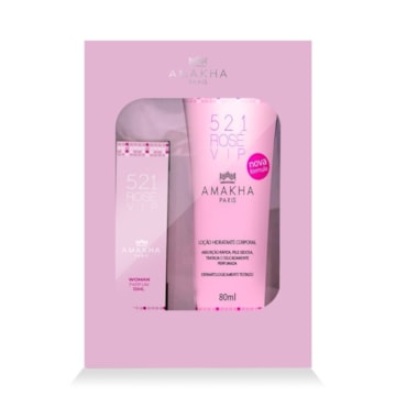 Kit Perfume Amakha Hidratante Vip Rose 95ml
