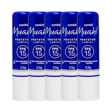 Kit Protetor Labial Muah! FPS 15 5 Unidades