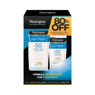 Kit Protetor Solar Neutrogena Sun Fresh FPS 50 200ml + 120ml