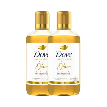 Kit Sabonete Líquido Dove Óleo de Banho Glicerinado 240ml – 2 Unidades