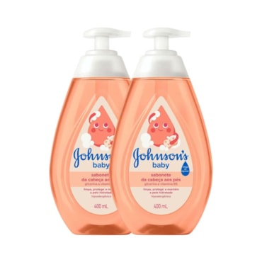 Kit Sabonete Líquido Johnson's Baby da Cabeça aos Pés Glicerina 400ml 2 Unidades