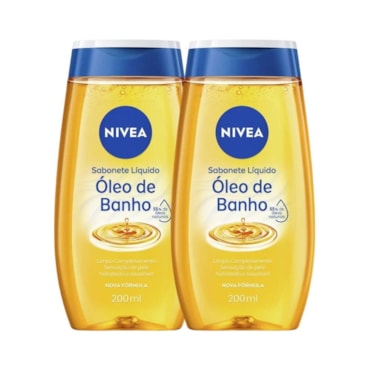 Kit Sabonete Líquido Nivea Óleo de Banho 200ml