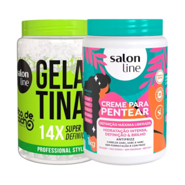 Kit Salon Line Creme Definição Máxima+Gelatina Super Definição 1kg