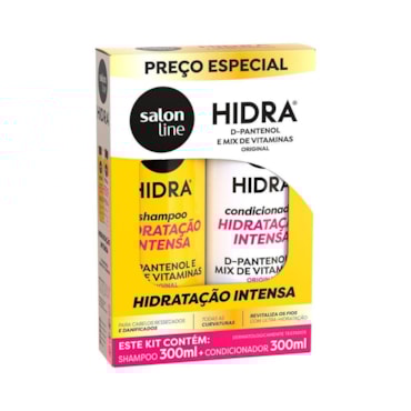 Kit Salon Line Hidra D-Pantenol e Mix de Vitaminas Shampoo e Condicionador