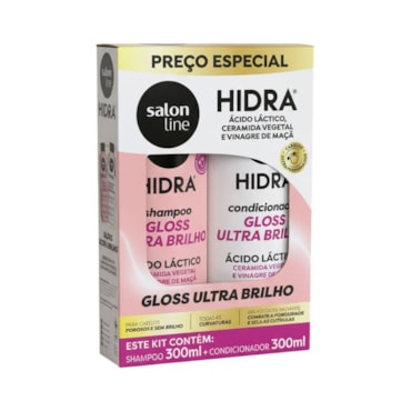 Kit Salon Line Hidra Nutrição e Brilho Shampoo + Condicionador 300ml