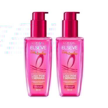 Kit Sérum Elseve Liso Dos Sonhos AHA Queratina Vegetal 100ml (2 Unidades)