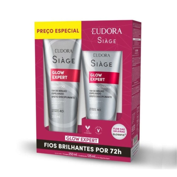 Kit Shampoo 250ml + Condicionador 125ml Siàge Glow Expert