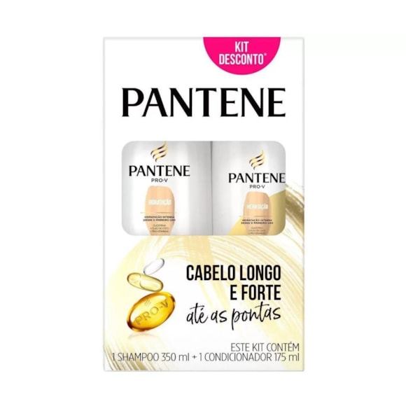 Kit Shampoo 350ml + Condicionador 175ml Pantene Hidra